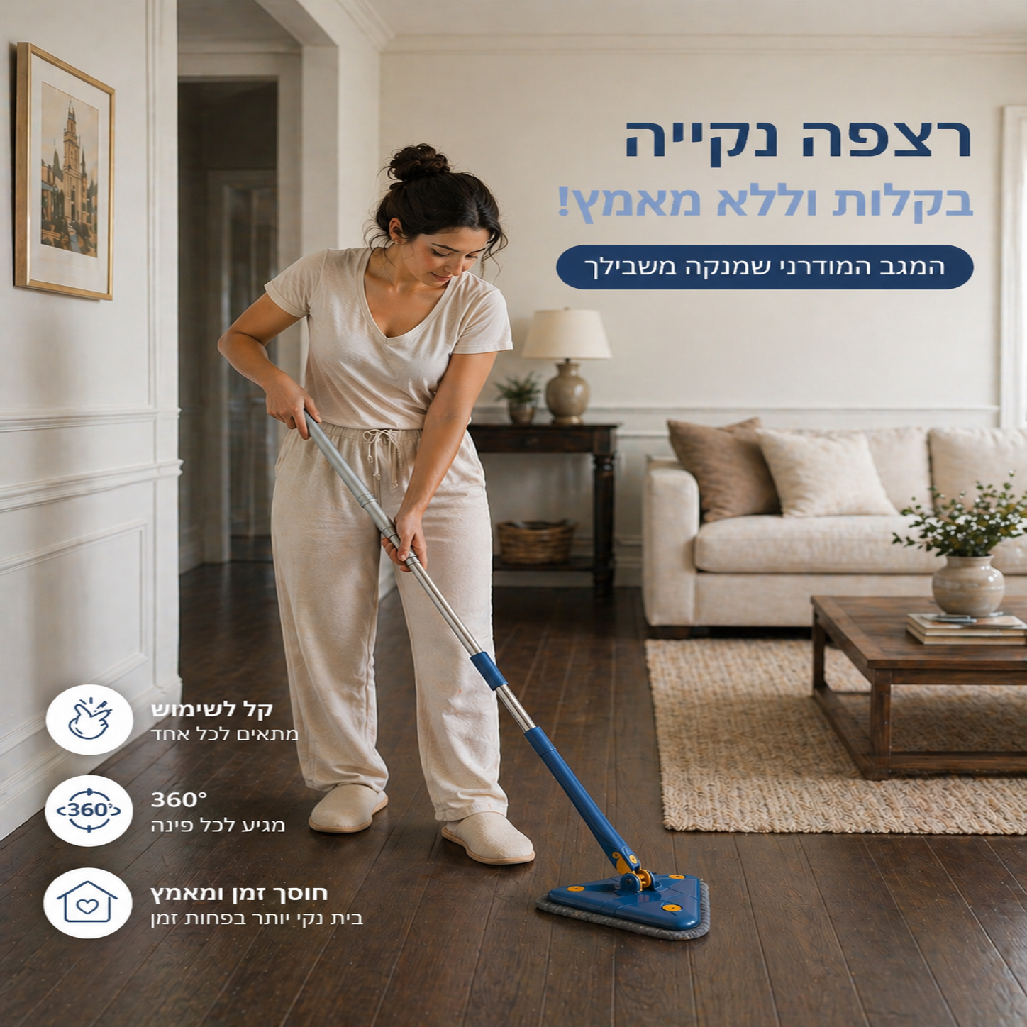 SmartMop - המגב המשולש לניקיון מושלם