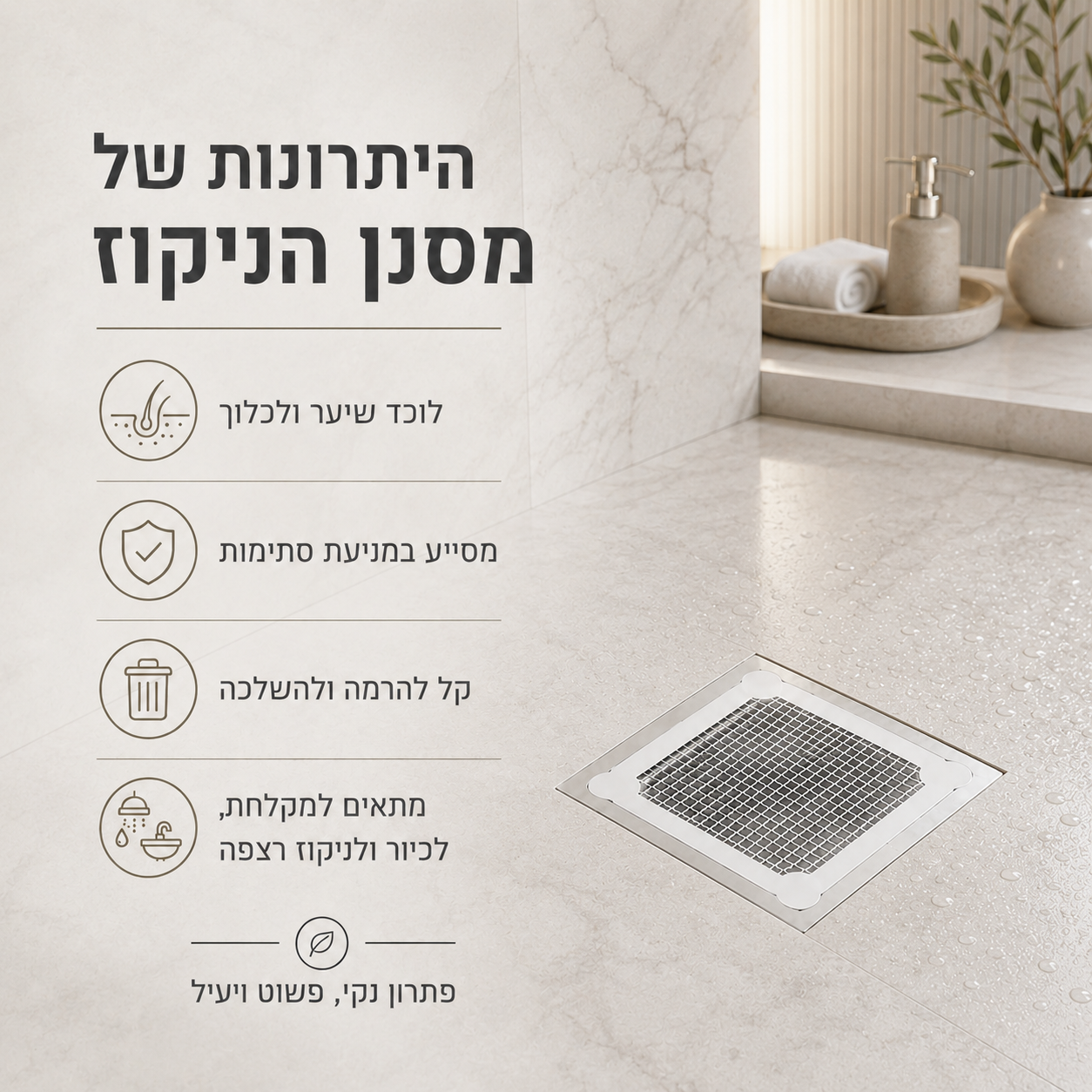 מסנן חכם לניקוז- 30 יחידות