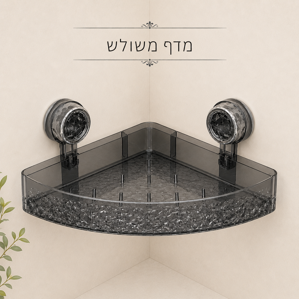 מדף איחסון בהתקנה קלה ללא כלים וקדיחות