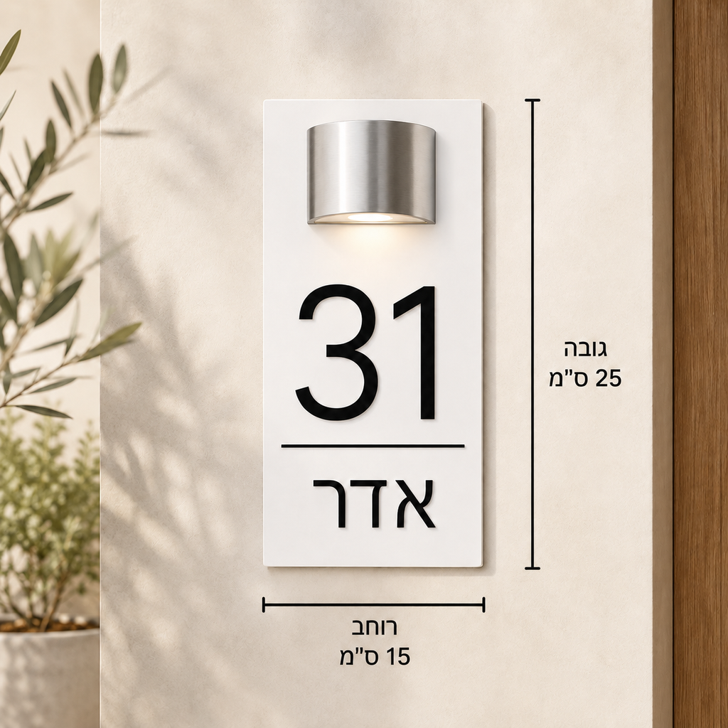 שלט בהתאמה אישית עם תאורה סולארית