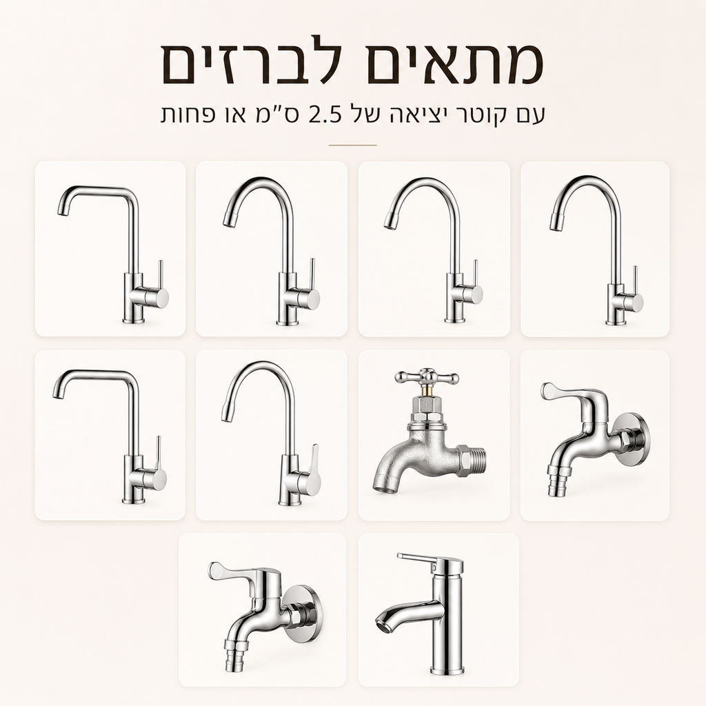 מסנן ברז נגד חול ומשקעי אבנית | מארז 50 יחידות
