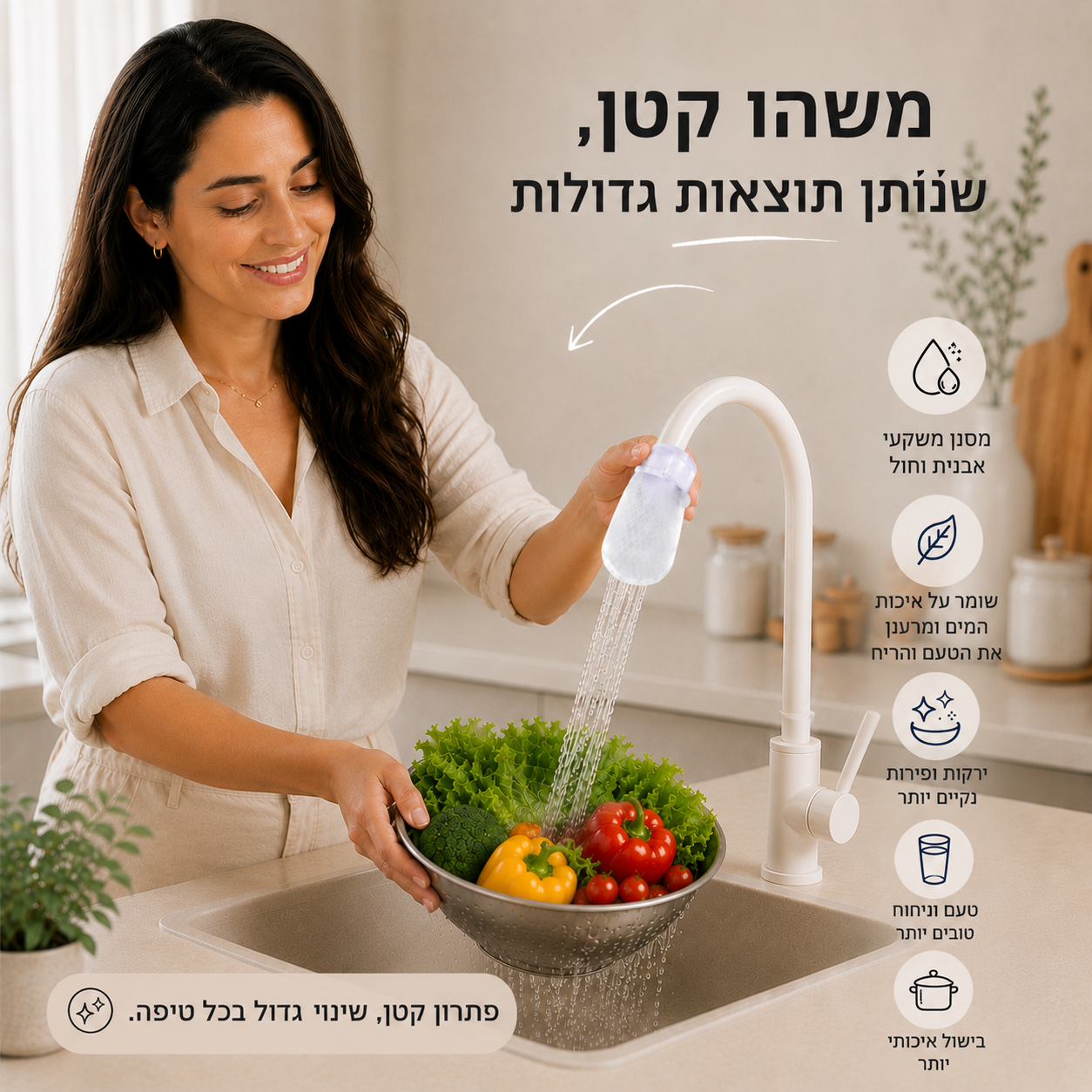מסנן ברז נגד חול ומשקעי אבנית | מארז 50 יחידות