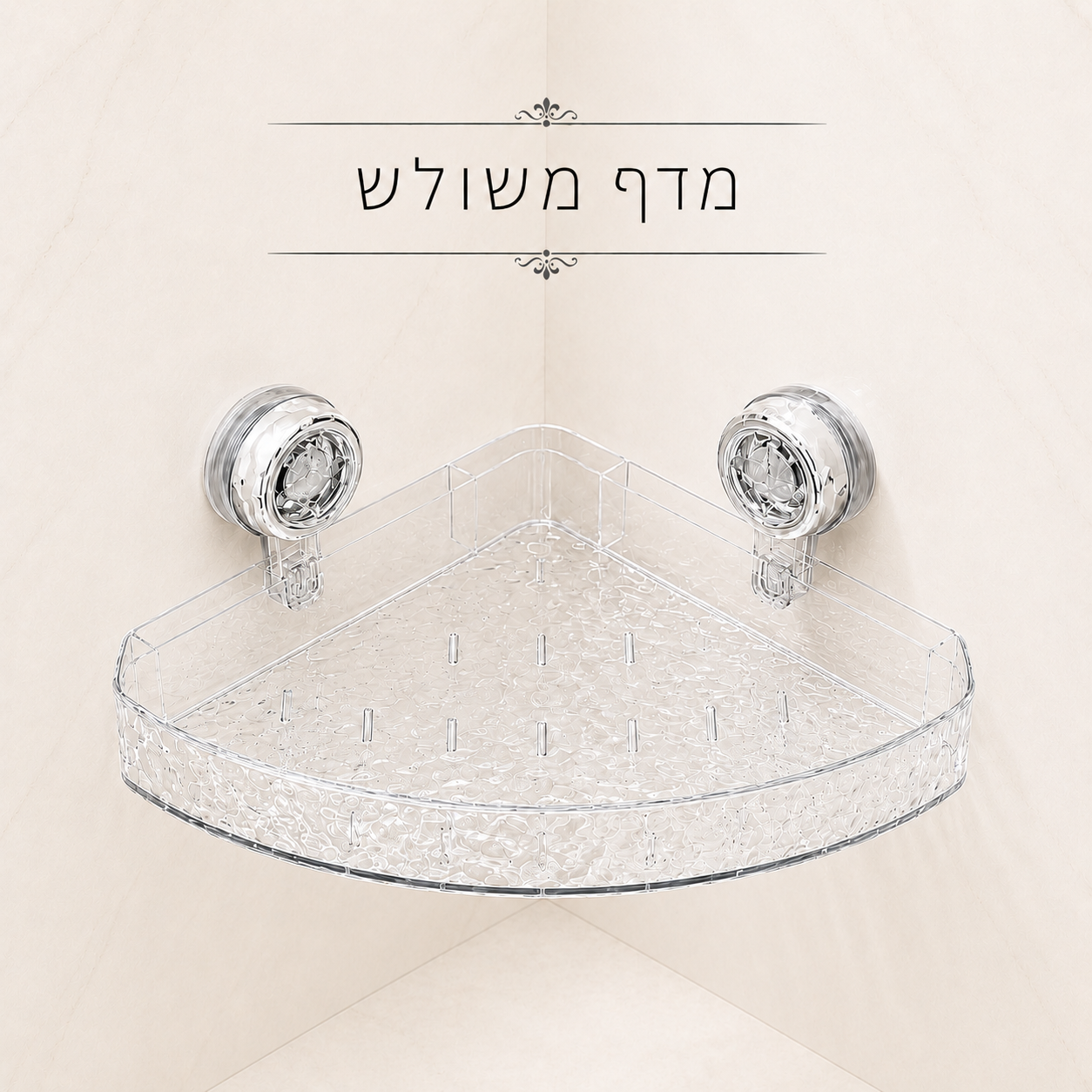 מדף איחסון בהתקנה קלה ללא כלים וקדיחות